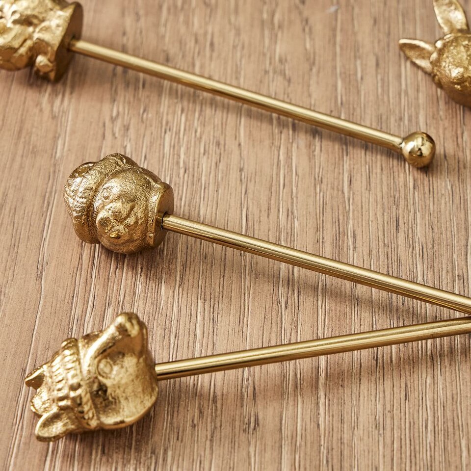 Dapper Animal Swizzle Sticks (Set of 5) West Elm UK